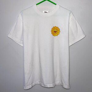 J Balvin x Takashi Murakami Yellow Flower White Tee Shirt Large